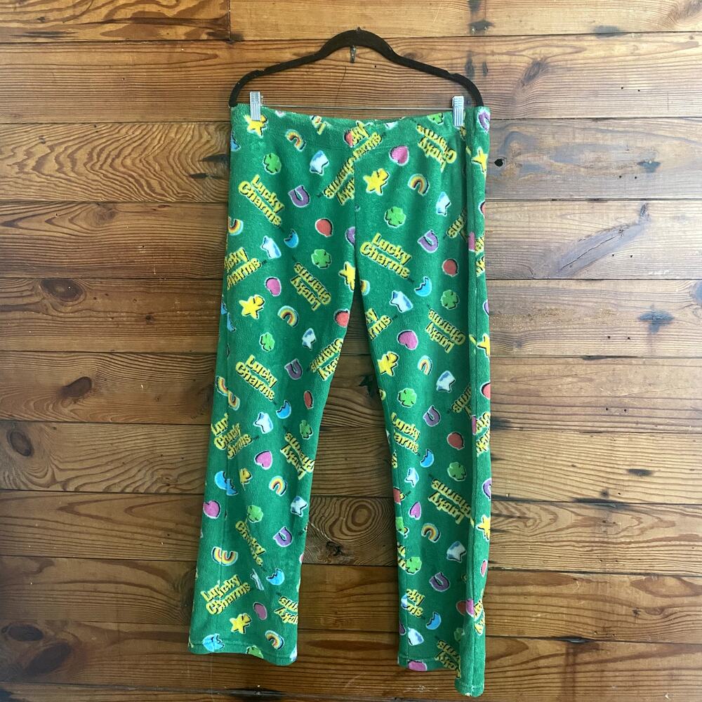 Lucky Charms fuzzy pajama pants size Large Womens